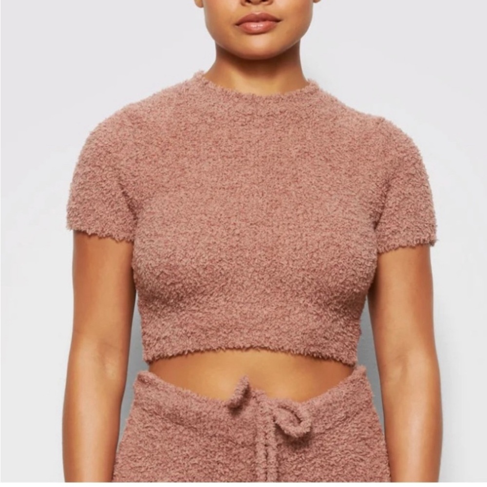 SKIMS ✨ Cozy Crop Tee - Blush Pink